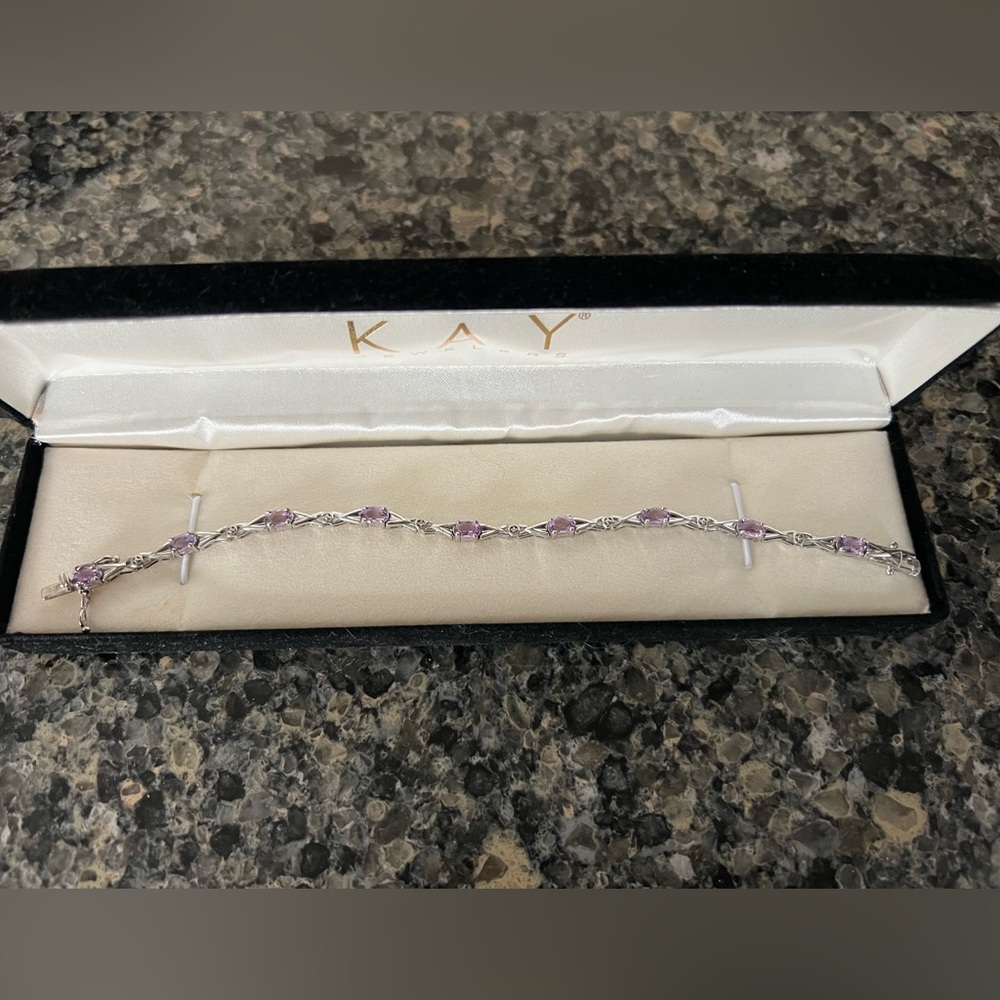 Kay Jewelers Amethyst Tennis Bracelet